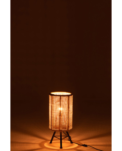 Lampe à Poser Lampadaire Ozara Rotin - Naturel - Taille S