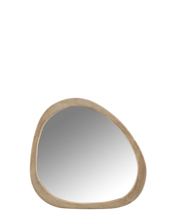 Miroir Irrégulier Bois De Manguier Clair - Taille S