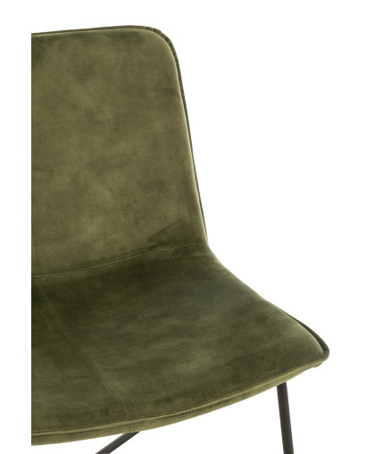 Fauteuil & Chaise Chaise Lounge Isabel Metal et Textile - Vert