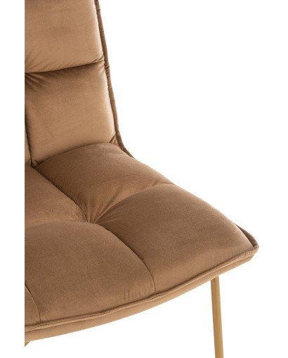 Fauteuil & Chaise Chaise Lounge Lisa Metal Or - Marron