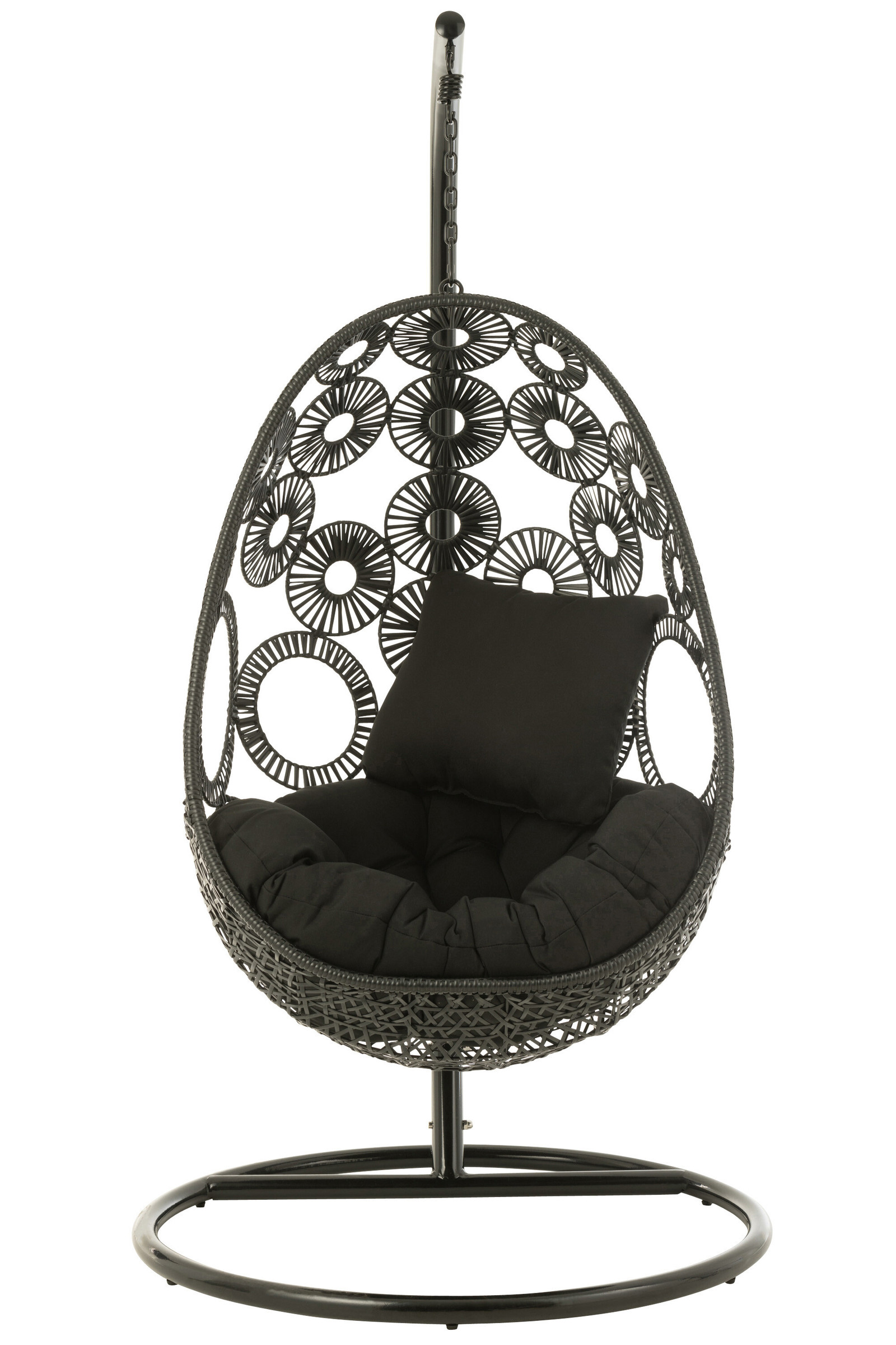 Ohuhu Chaise hamac avec matériel de fixation, chaise suspendue portable XL  avec coussins, kit d'installation amovible, barre de support en métal