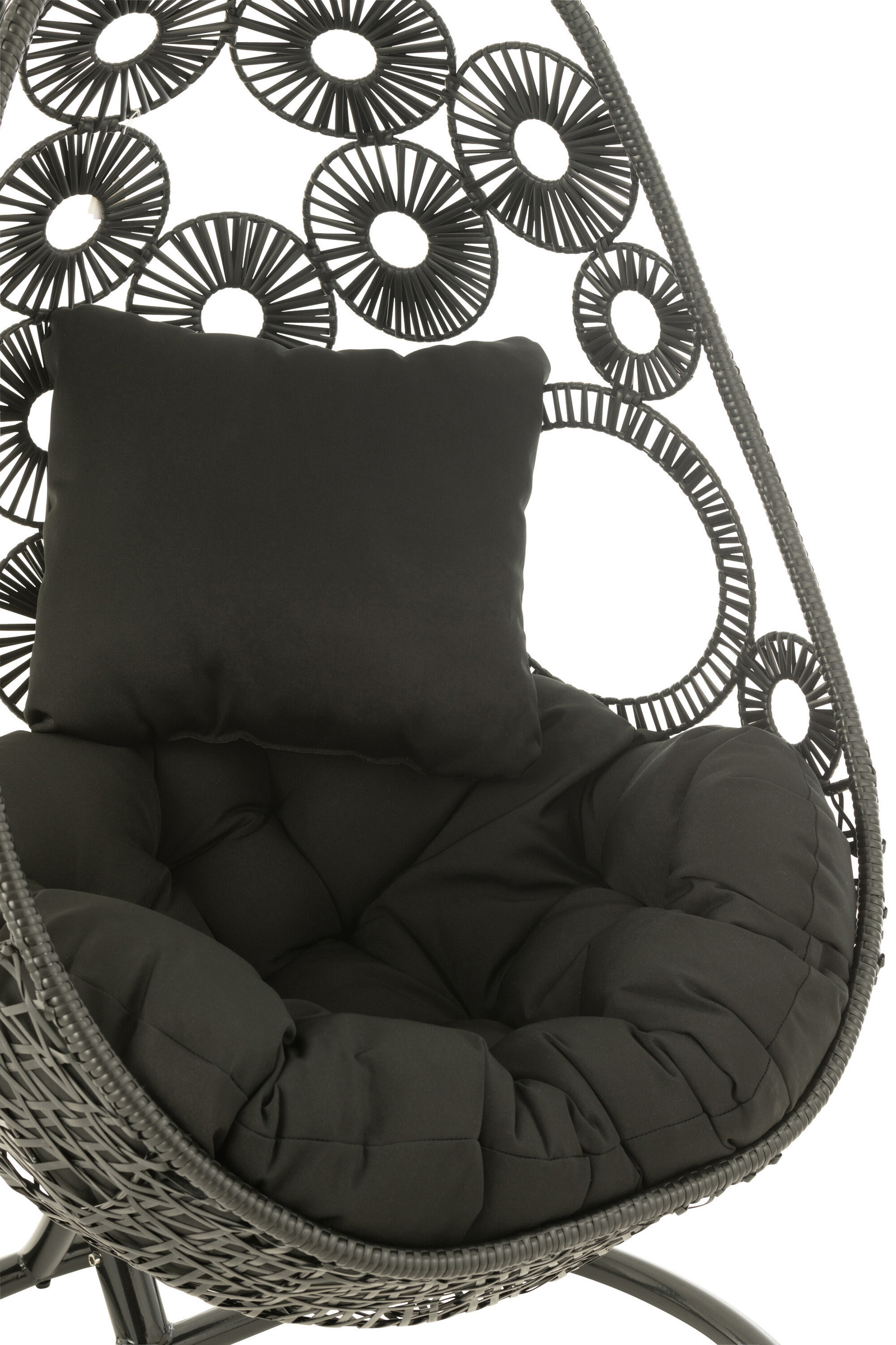 Ohuhu Chaise hamac avec matériel de fixation, chaise suspendue portable XL  avec coussins, kit d'installation amovible, barre de support en métal