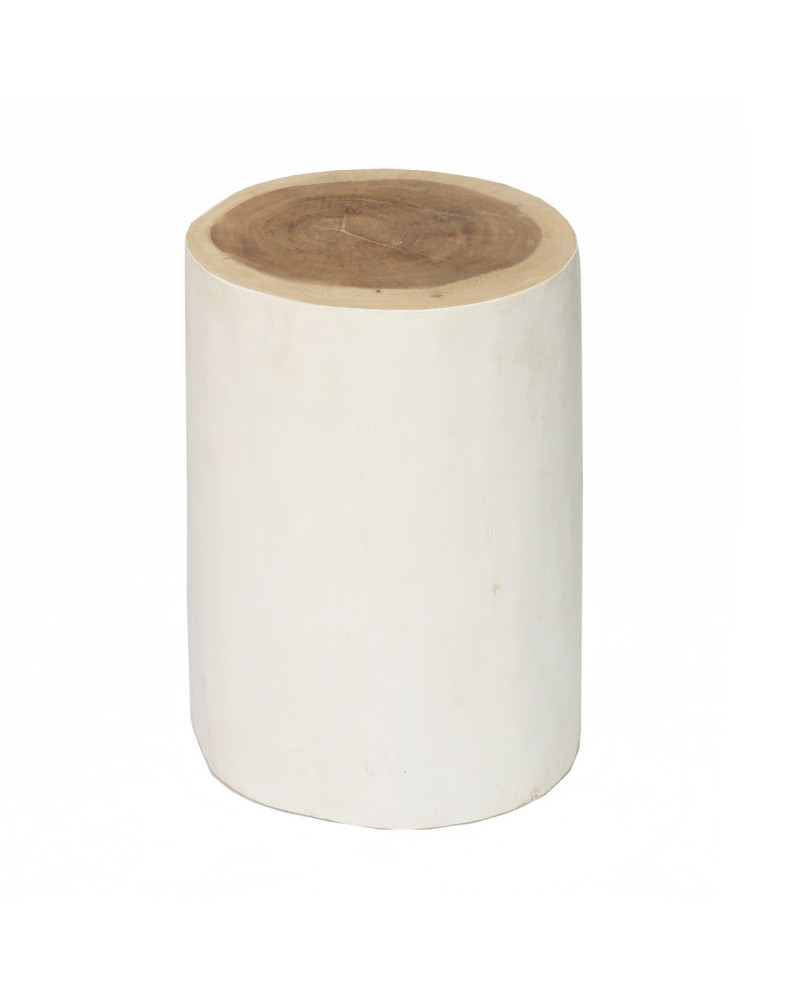 Table d'Appoint Table d'appoint Tribe Stool - Naturel et Blanc