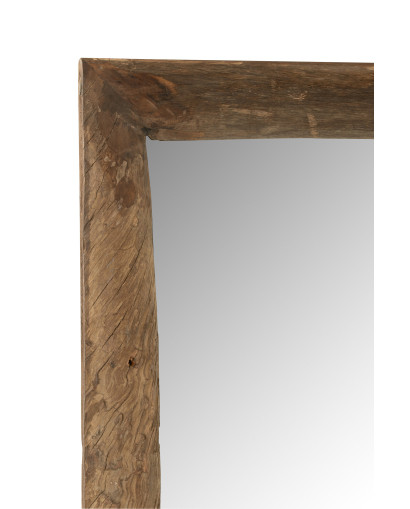Miroir Miroir Mural Rectangulaire Bois Marron - Taille L