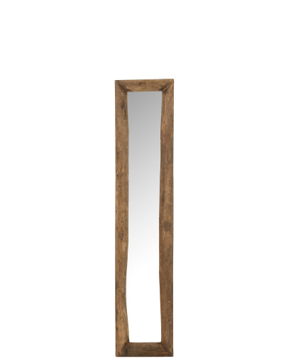 Miroir Miroir Mural Rectangulaire Bois Marron - Taille S