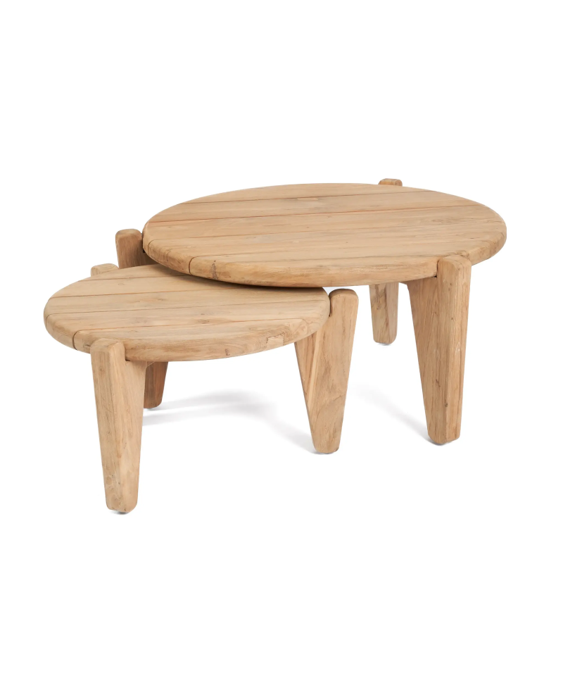 Lot de 2 Tables Basses Seseh - Naturel