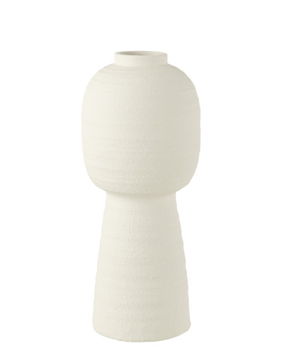 Vase & Pot Vase Lanterne Argile Blanc - Large
