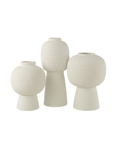 Vase & Pot Vase Lanterne Argile Blanc - Large