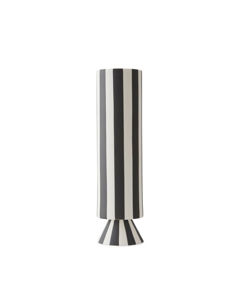 Vase Toppu Haut OYOY - Noir et Blanc Vase Toppu Haut OYOY - Noir et Blanc