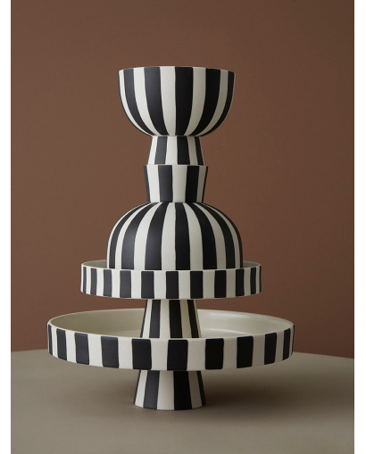 Plateau Toppu OYOY - Taille L - Noir et Blanc