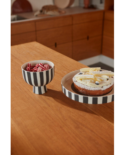 Plateau Toppu OYOY - Taille L - Noir et Blanc