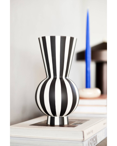 Vase & Pot Vase Toppu Rond - Noir et Blanc