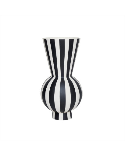 Vase & Pot Vase Toppu Rond - Noir et Blanc