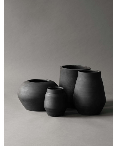 Vase & Pot Pot Décoratif Hero - Noir - Argile - Taille S