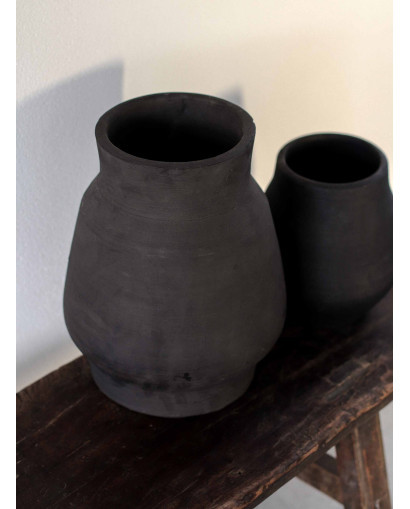 Vase & Pot Pot Décoratif Hero - Noir - Argile - Taille L