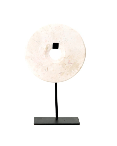 Marble Disc Sur Pied - Blanc - L