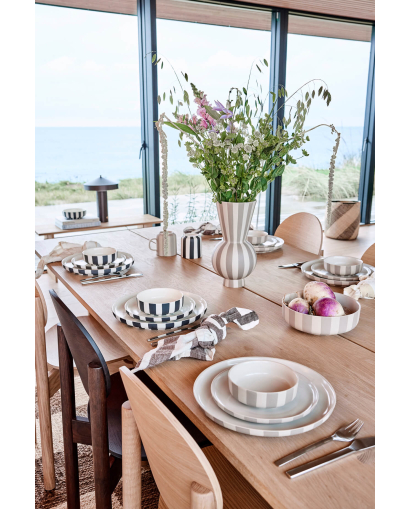 Vase Toppu Rond OYOY - Gris et Blanc