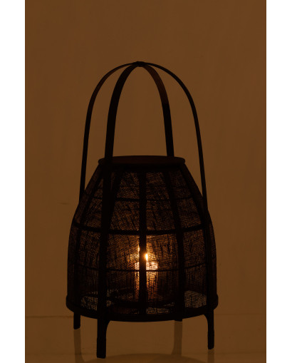 Lanterne & Photophore Lanterne Hood en Bambou - Noir - Taille M