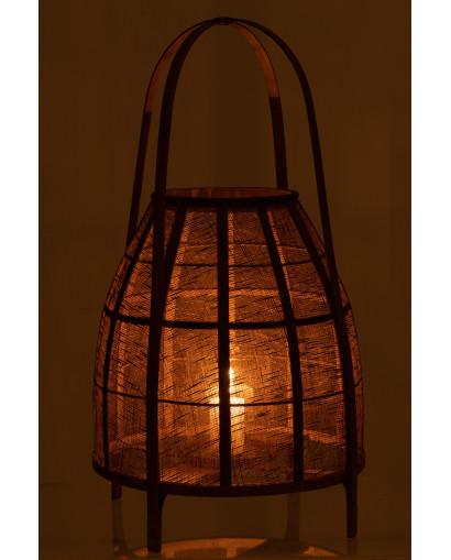 Lanterne & Photophore Lanterne Hood en Bambou - Naturel - Taille L