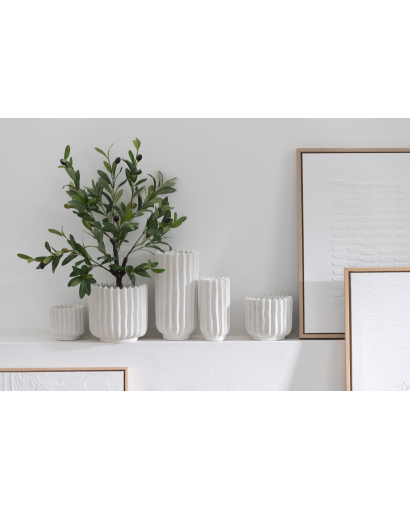Assortiment De 3 Tableaux Traits Toile - Blanc