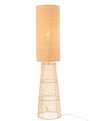 Lampe à Poser Lampe Room en Lin et Bambou - Naturel