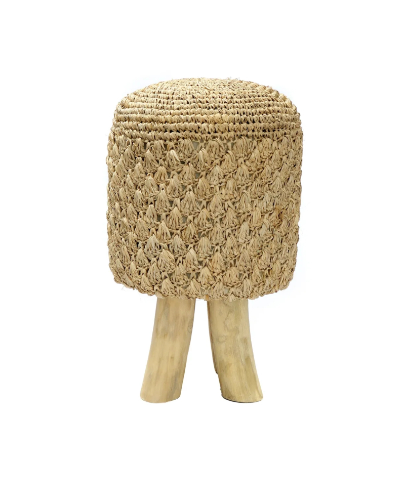 Tabouret & Banc Le Tabouret en Raphia Tressed - Naturel