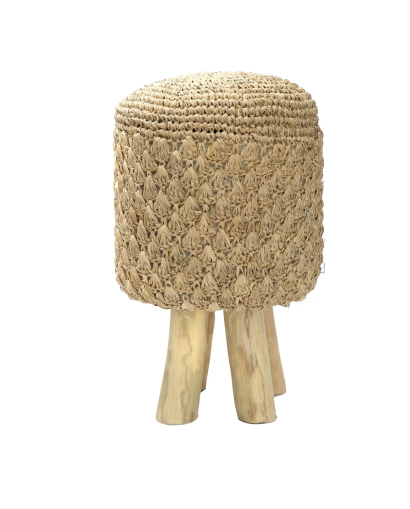 Tabouret & Banc Le Tabouret en Raphia Tressed - Naturel