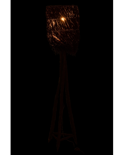 Lampe à Poser Lampadaire Branche Arthur Bois de Teck - Marron - Taille L