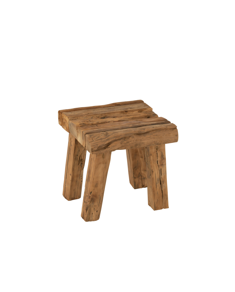 Tabouret & Banc Tabouret Rustique en Teck - Naturel