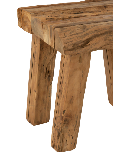 Tabouret & Banc Tabouret Rustique en Teck - Naturel