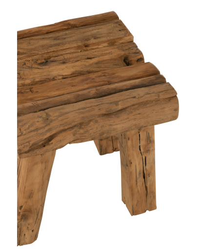 Tabouret & Banc Tabouret Rustique en Teck - Naturel