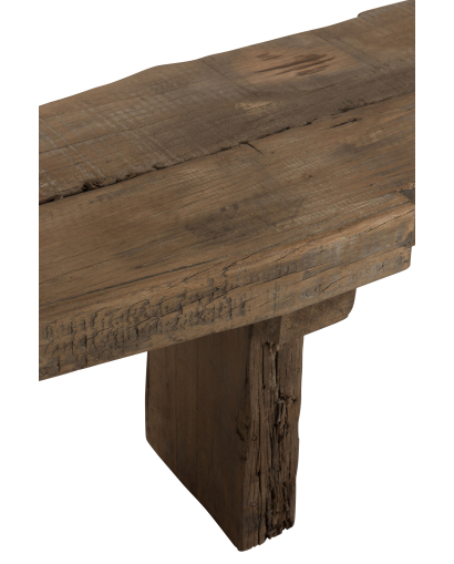 Tabouret & Banc Banc en Bois Brut Recyclé - Marron