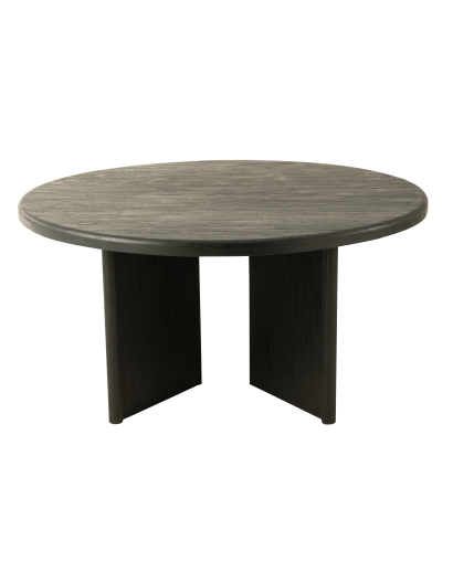 Table Ronde Bois de Teak - Noir