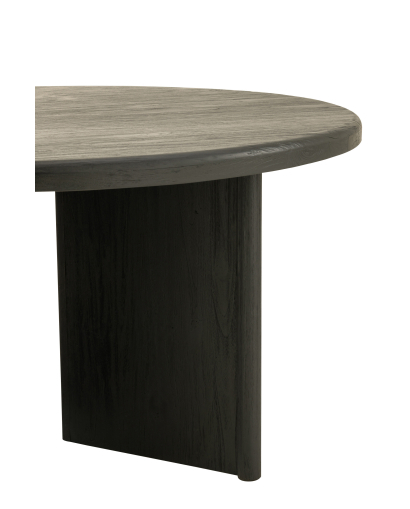 Table Ronde Bois de Teak - Noir