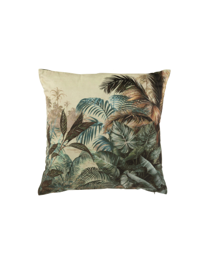 Coussin Motifs Jungle Velours - Multi couleurs