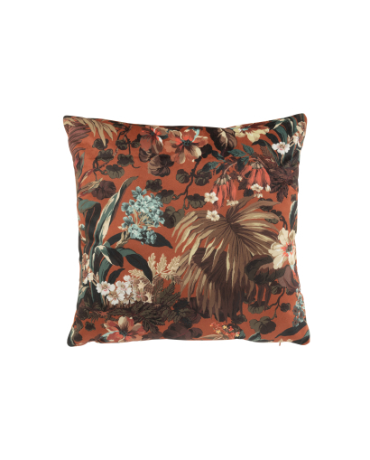 Coussin Plantes Fleurs Velours - Multi couleurs