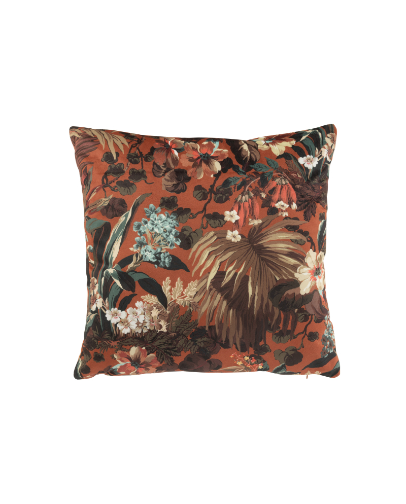 Coussin Plantes Fleurs Velours - Multi couleurs