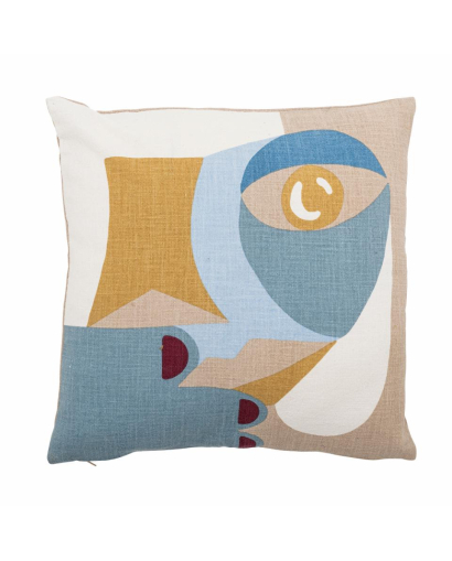 Coussin Bloomingville Ditte - Bleu