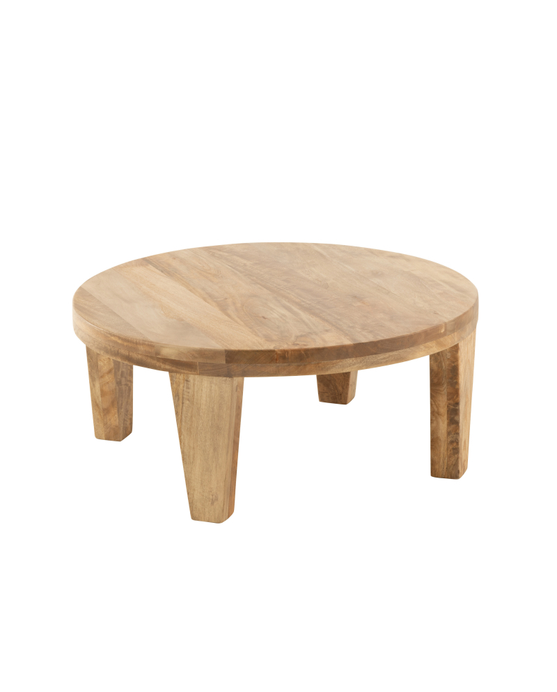 Table Basse Table Basse Ronde Bois Manguier - Naturel