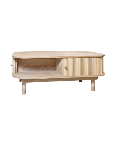 Table Basse Table basse Hector deux portes en bois - Naturel