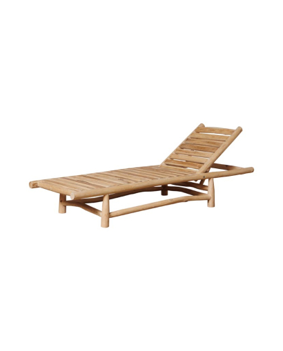 Lot de 2 Chaises longues en Teck Bain de soleil Bora-Bora - Naturel