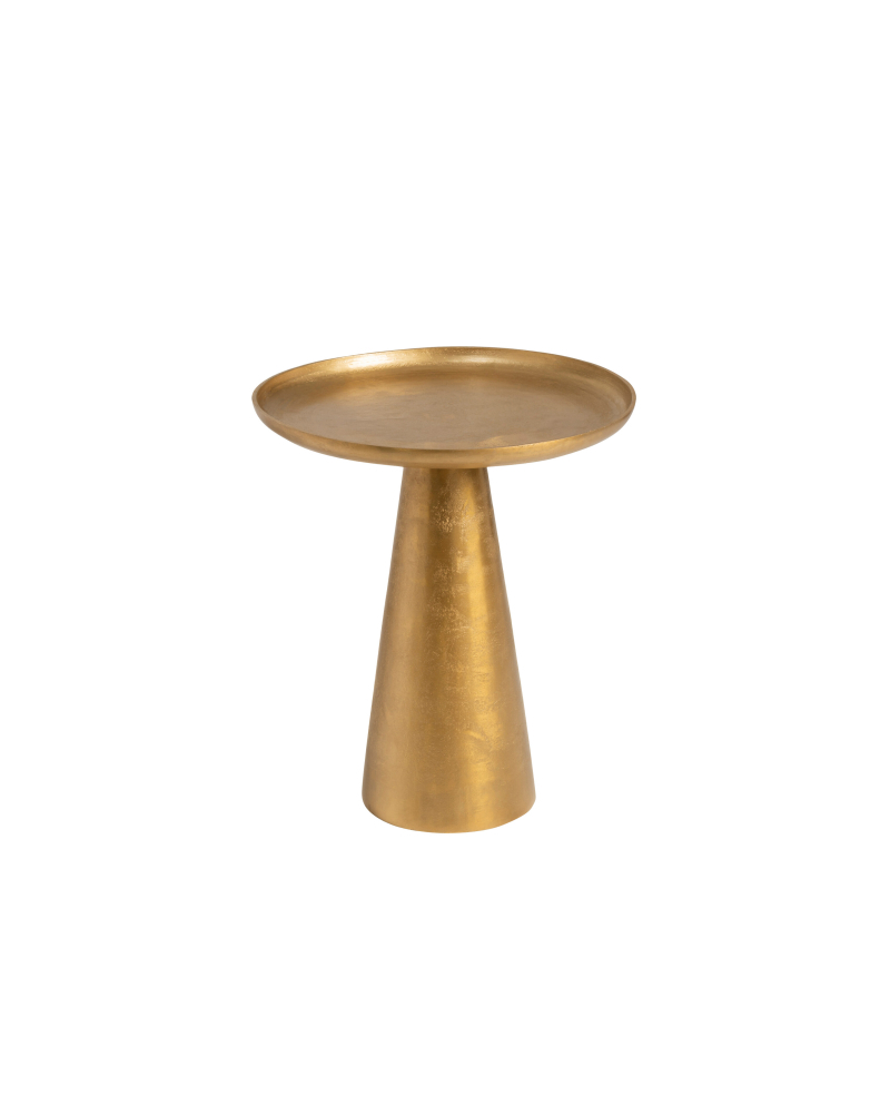 Table d'appoint plat sur Pied Metal - Or - Taille L