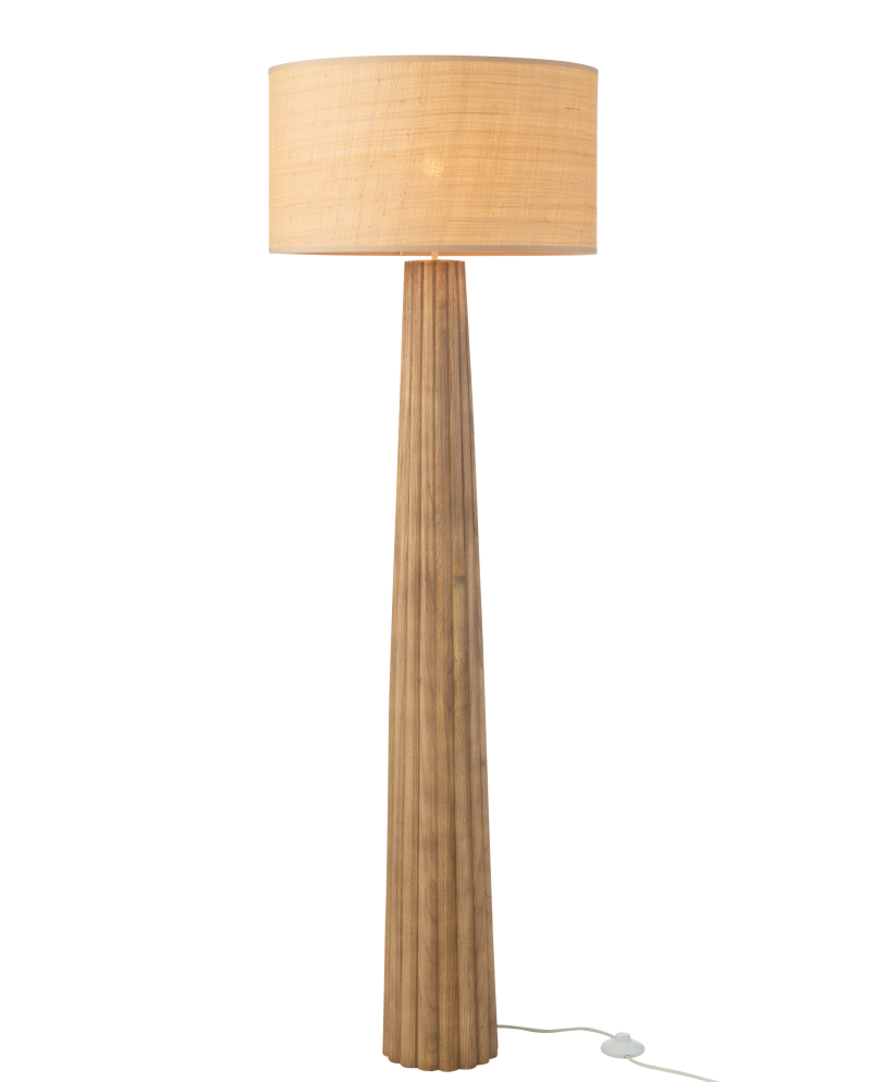 Lampe Parapluie Bois D'ailanthus - Naturel - Taille L