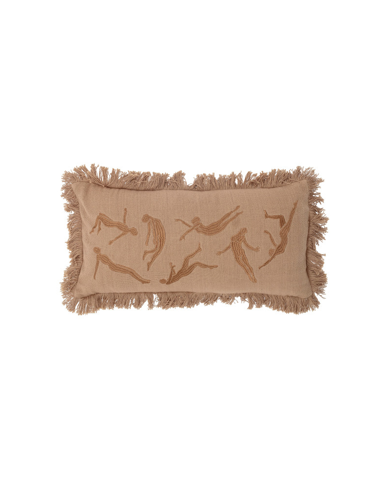 Coussin Bloomingville Risca - Marron