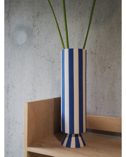 Vase Toppu Haut - Bleu et Blanc