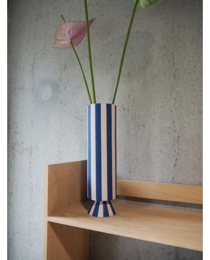 Vase Toppu Haut - Bleu et Blanc