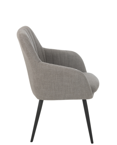 Chaise Miles Acier et Mousse - Gris