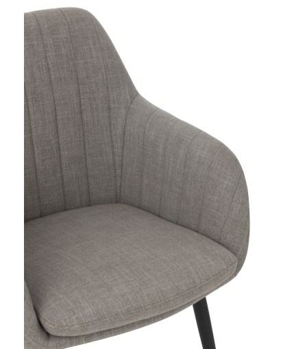 Chaise Miles Acier et Mousse - Gris