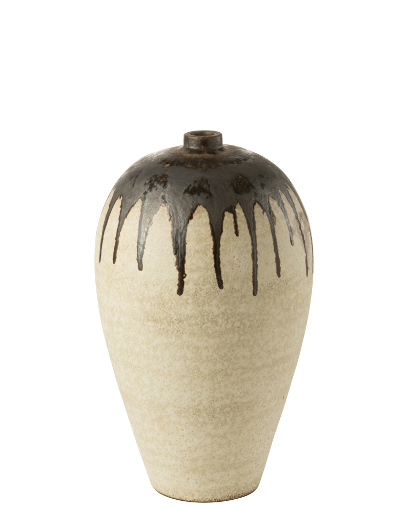 Vase Lombok Ceramique - Taille S - Beige et Brun