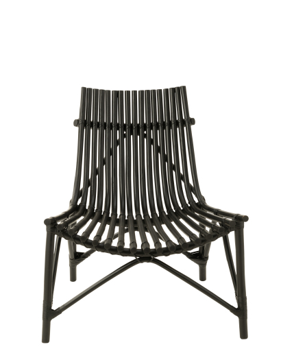 Chaise Rotin - Noir